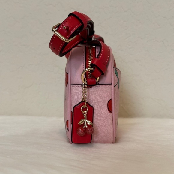 Coach Mini Jamie Camera Bag With Heart Cherry Print - Picture 3 of 12